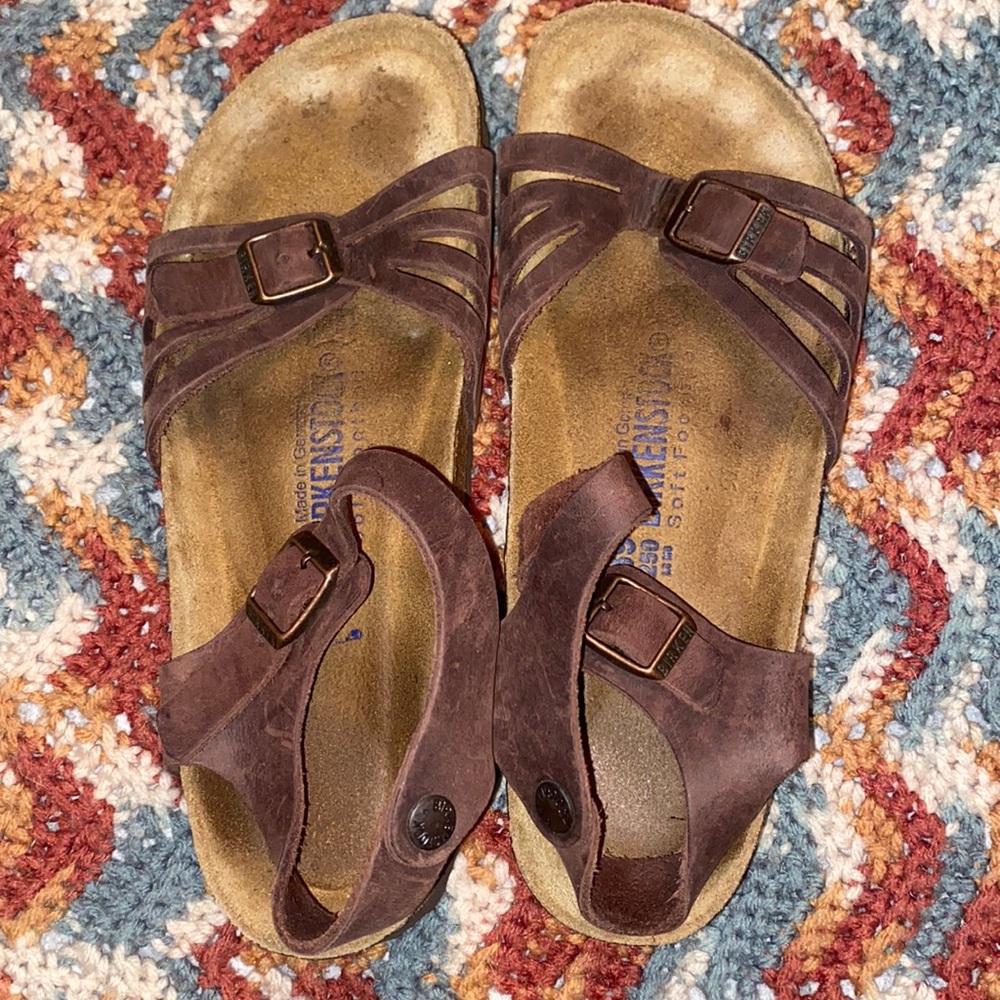 Birkenstock Palma Brown Oiled Leather Soft Footbed Comfort Sandals 39 US 8